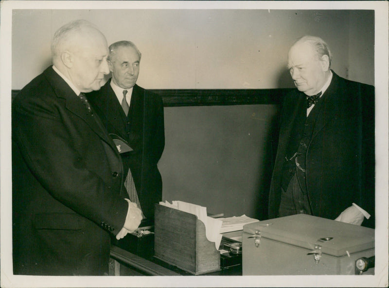 Winston Churchill and Mr. Godding - Vintage Photograph