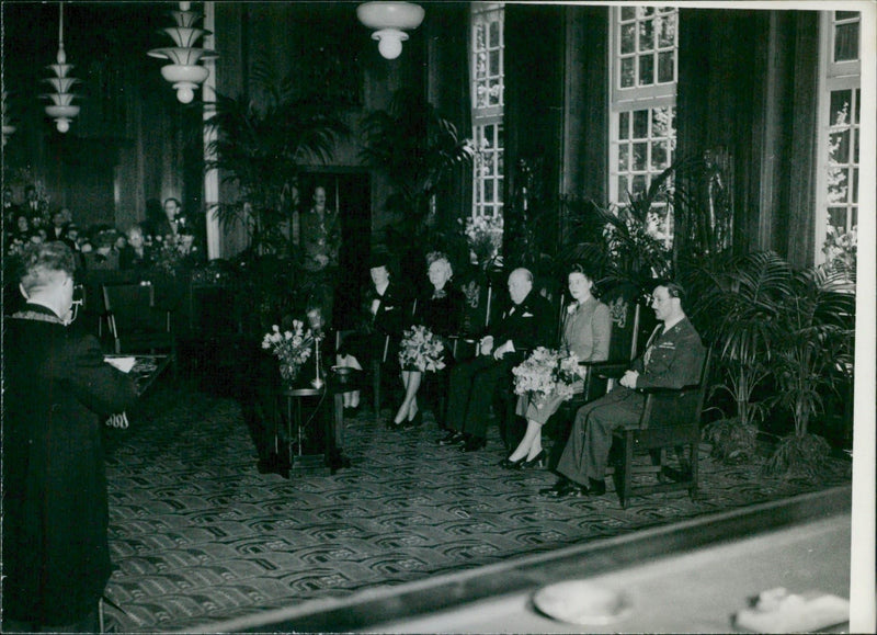 Kt. Zinnicq Bergmann, Mary Churchill, Mr. Churchill and Mrs. Churchill - Vintage Photograph