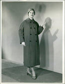 Model in fashion overcoat - Vintage Photograph