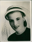 Model in fashion hat with veil. - Vintage Photograph