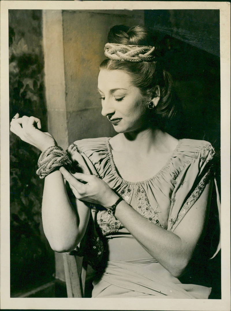 Woman wearing Serpent Headdress - Vintage Photograph