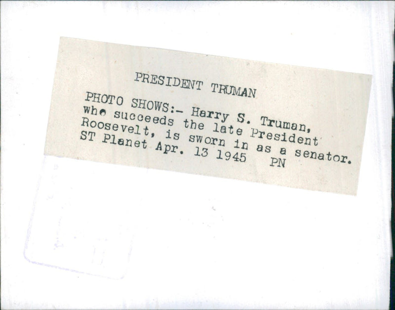 Harry S. Truman - Vintage Photograph