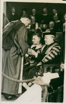 Mr. Winston Churchill confers degress, James Somerville - Vintage Photograph