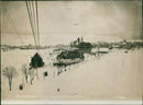 German town during winter in Ertzgebergte - Vintage Photograph