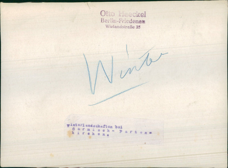 German Winter landscape - Vintage Photograph