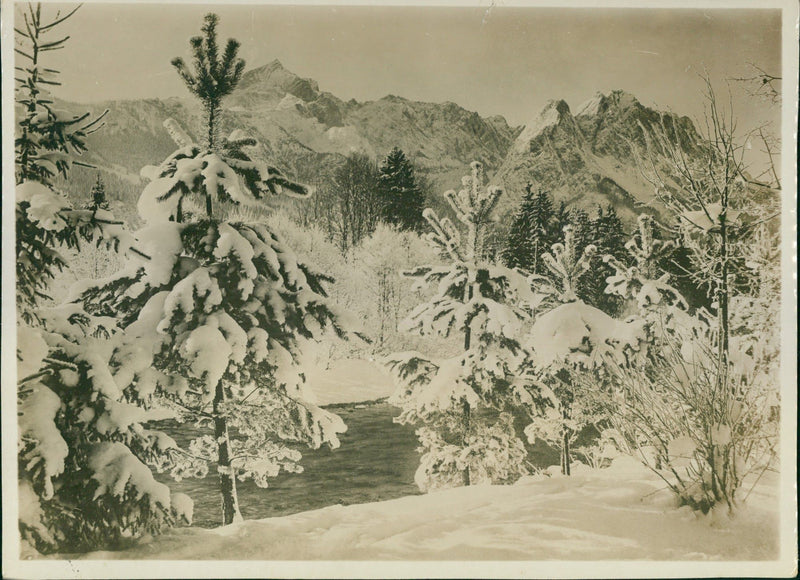 German Winter landscape - Vintage Photograph