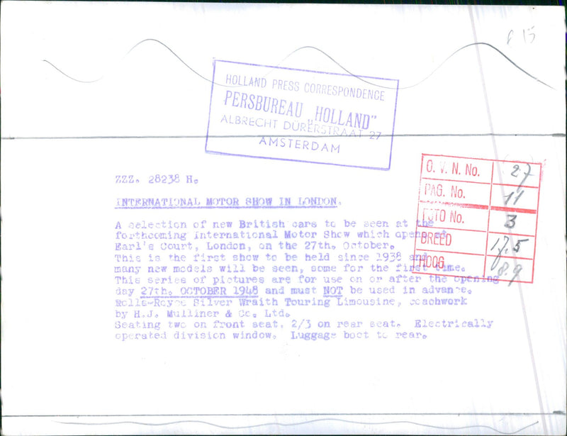 Rolls-Royce Silver Wraith Touring Limousine - Vintage Photograph