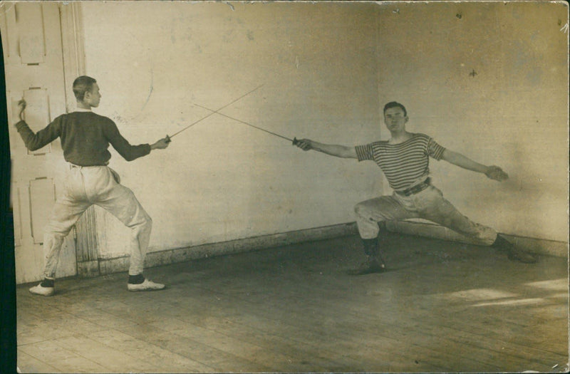 Fencing post card - Vintage Photograph