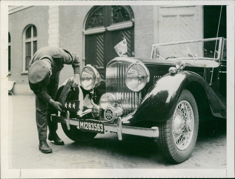 Antique car. - Vintage Photograph