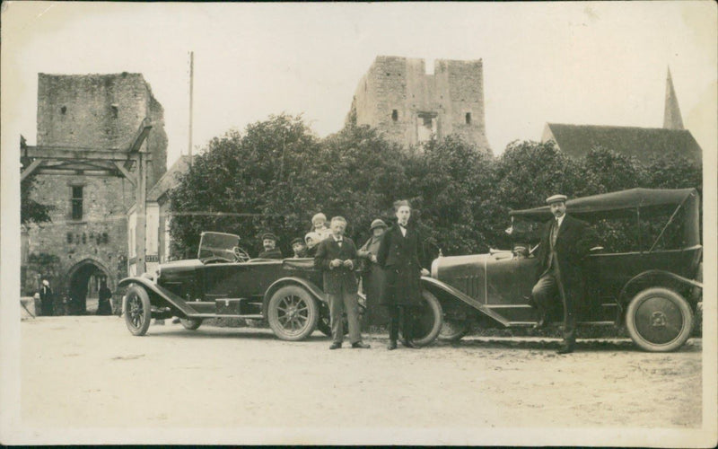 Two antique cars - Vintage Photograph