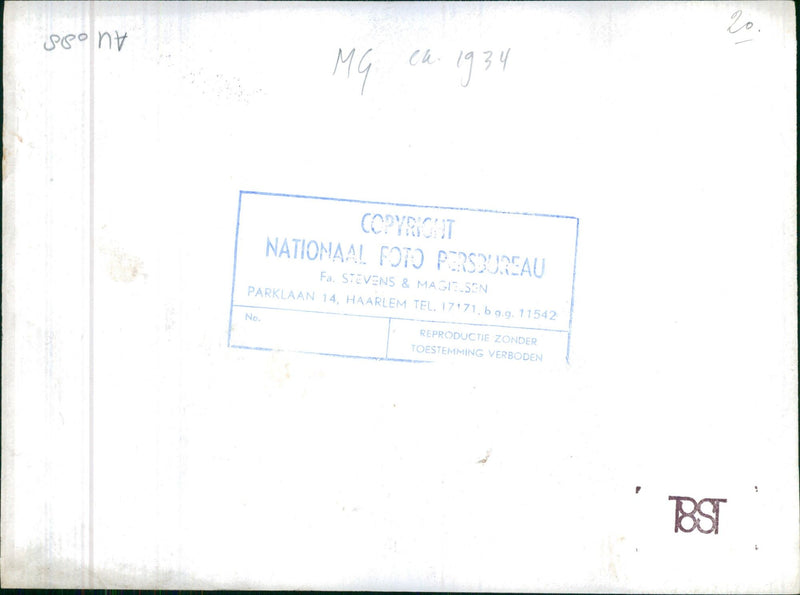 Antique MG car - Vintage Photograph