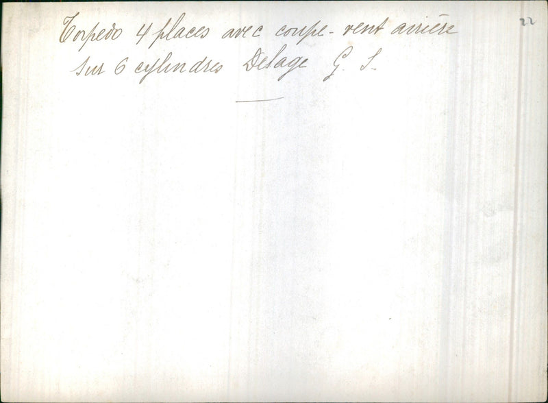 Delage G.L. - Vintage Photograph