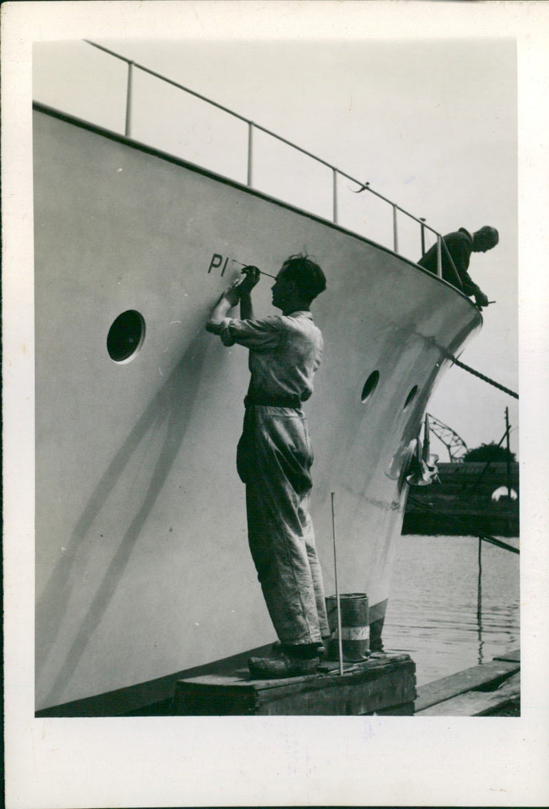 The royal yacht "Piet Hein" - Vintage Photograph