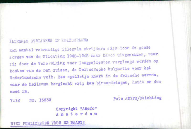 Illegal Fighters in Switserland playing cards - Vintage Photograph