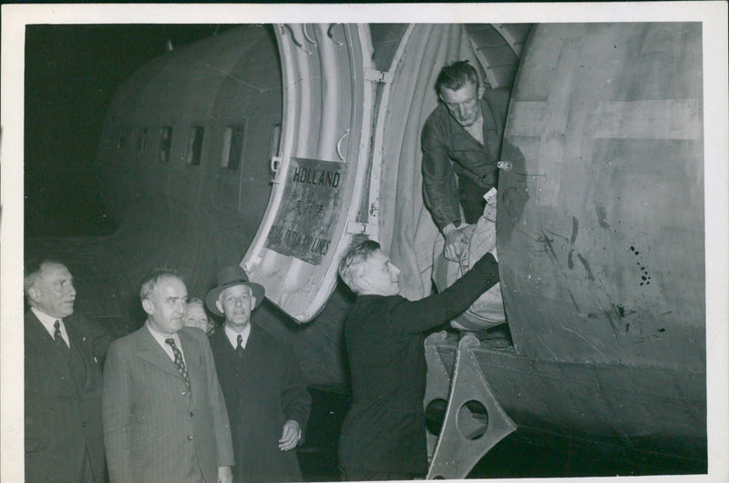 Mr. Neher, Mr. Thomson and Night mail Air traffic - Vintage Photograph