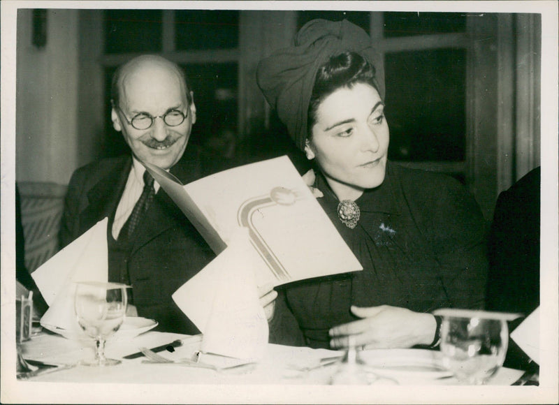 Mr. Clement Attlee and Mrs. Hans Egli - Vintage Photograph