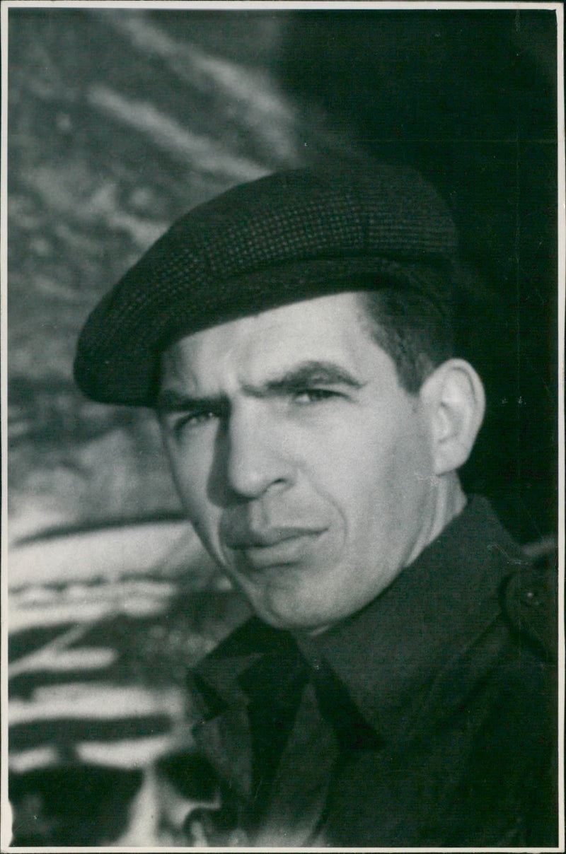 Headshot of a man in hat - Vintage Photograph