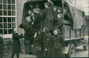 Dutch female military personnel in a truck - Vintage Photograph