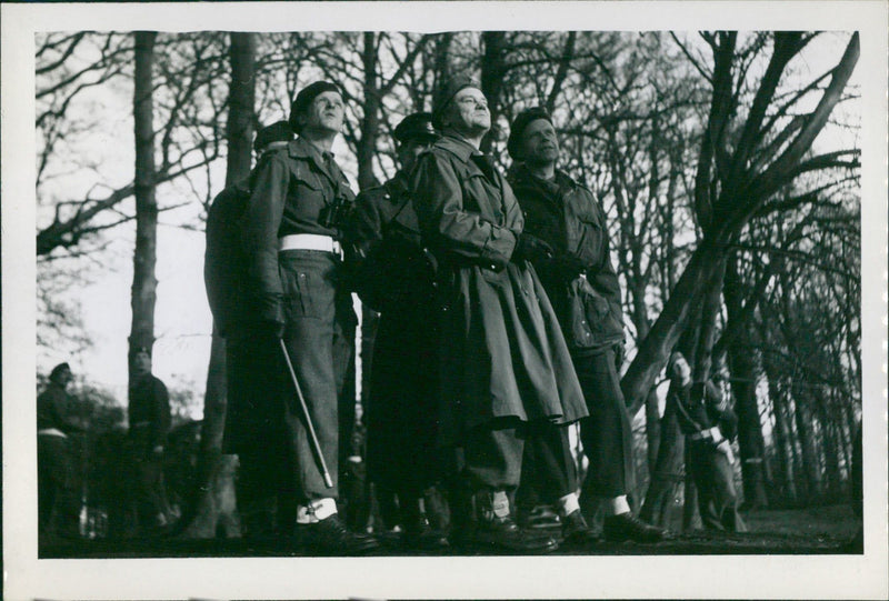 General Kruls and his staff of officers - Vintage Photograph