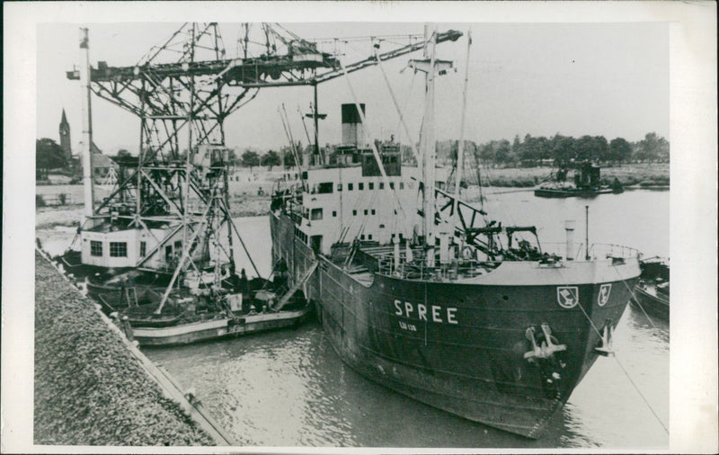 German Ship "Spree", handed over to the Netherlands - Vintage Photograph