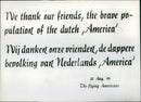 Flyer to thank the heroes of the Dutch village "America" - Vintage Photograph