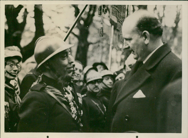 Man and army - Vintage Photograph