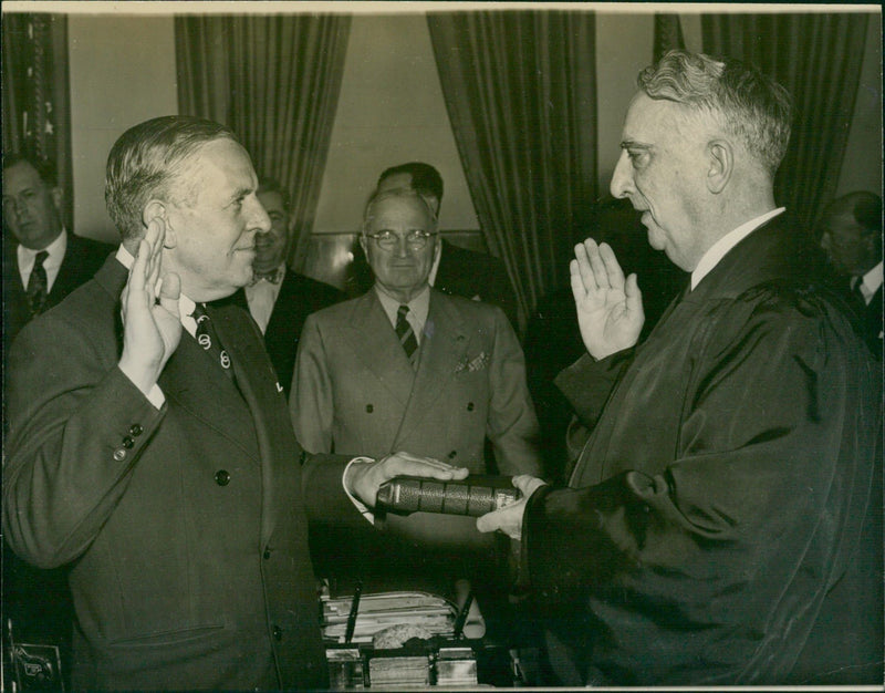 Politician Taking an Oath - Vintage Photograph