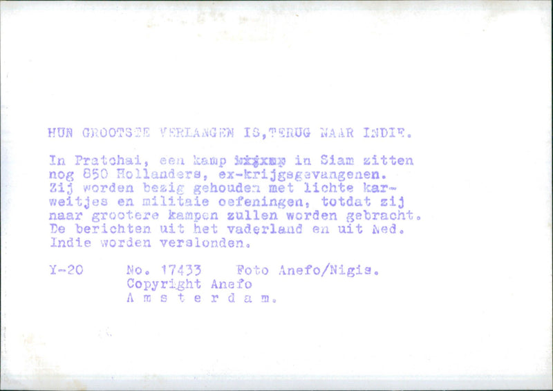 Ex-prisoners of war in Siam - Vintage Photograph