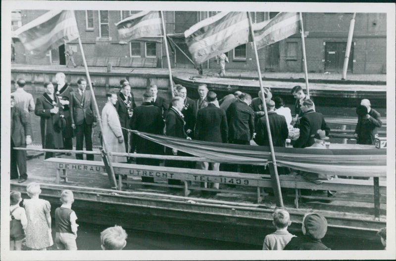 People on a boat - Vintage Photograph