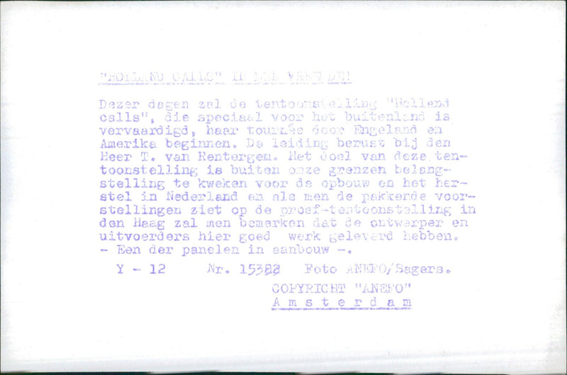 Exhibition promoting the rebuilding of post-war Netherlands - Vintage Photograph