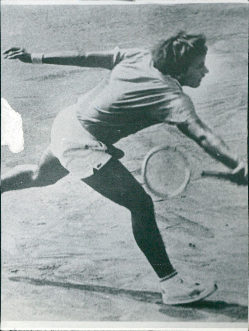 Tennis player Belus Prajoux Nadjar - Vintage Photograph