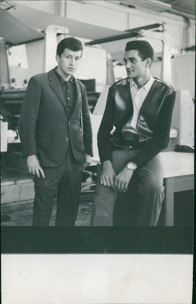 José Luis Fernández and José Perez. - Vintage Photograph