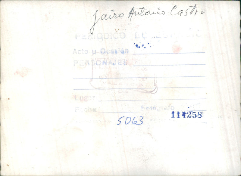 Jairo Antonio Castro - Vintage Photograph