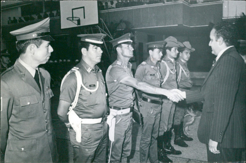 Mario Gómez Ramírez and the Military - Vintage Photograph