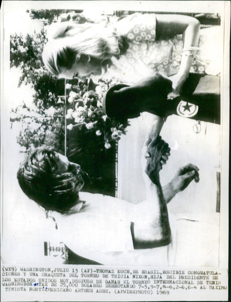 Tomas Koch and Tricia Nixon - Vintage Photograph