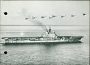 British Navy helicopters detecting submarines. - Vintage Photograph