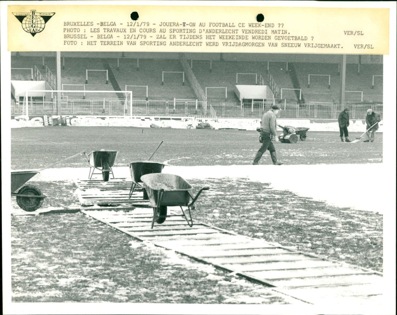 Football field of Anderlecht - Vintage Photograph