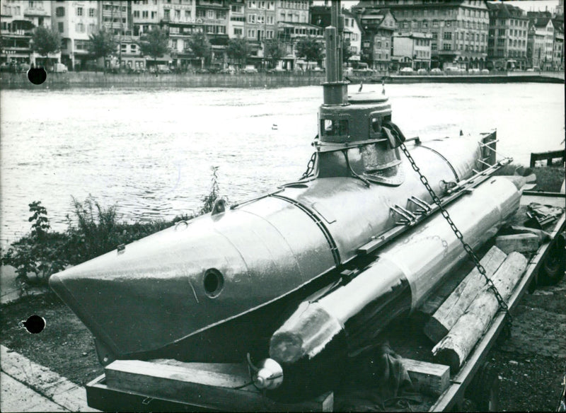 German Submarine in Zurich - Vintage Photograph