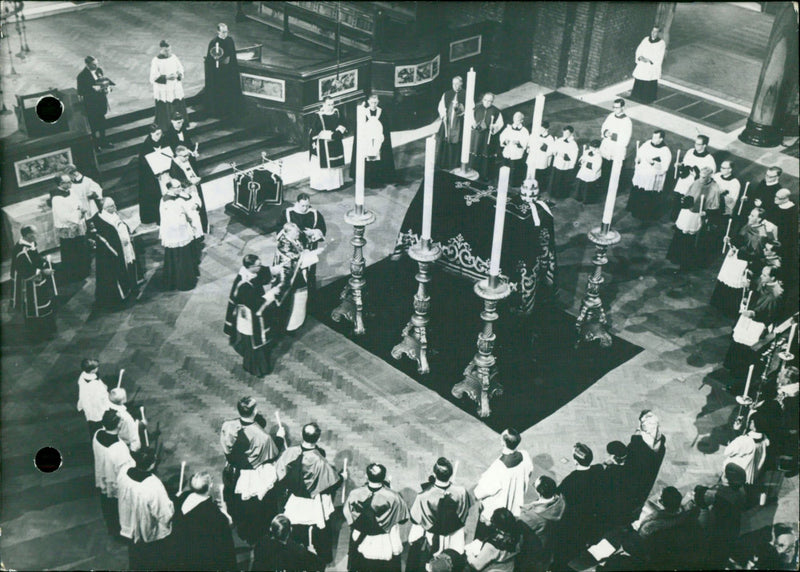 Mass for the Pius XII at Westminster - Vintage Photograph
