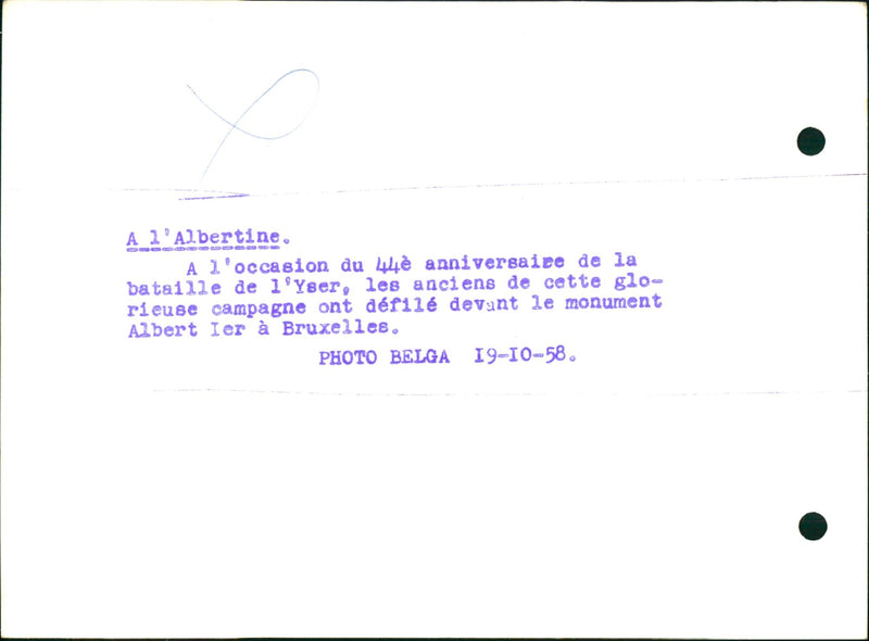 Albert the First monument - Vintage Photograph