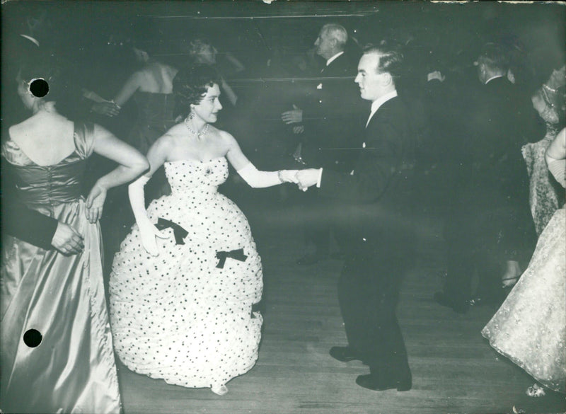 Princess Margaret at a dancing ball - Vintage Photograph