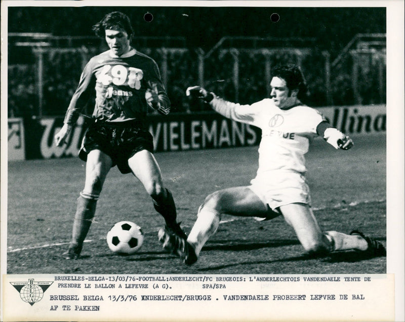 Belgian Football: Anderlecht - Club Brugge - Vintage Photograph