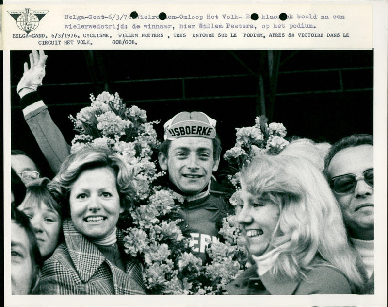 Willem Peeters wins the Omloop het Volk - Vintage Photograph