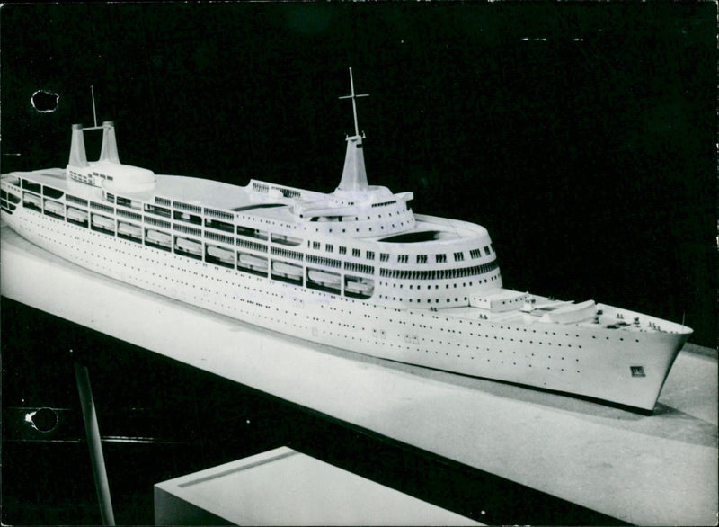 Scale model of a fully electric British Cruise Boat - Vintage Photograph