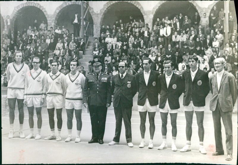 Tennis players Tomas Koch, Jairo Velasco, Ivan Molina - Vintage Photograph