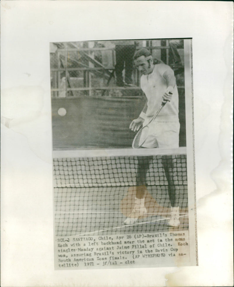 Brazilian Tennis player Tomas Koch - Vintage Photograph