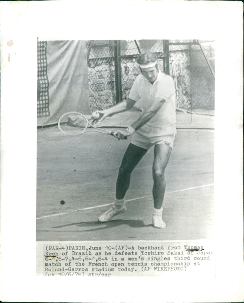 Tomas Koch- Roland Garros - Vintage Photograph