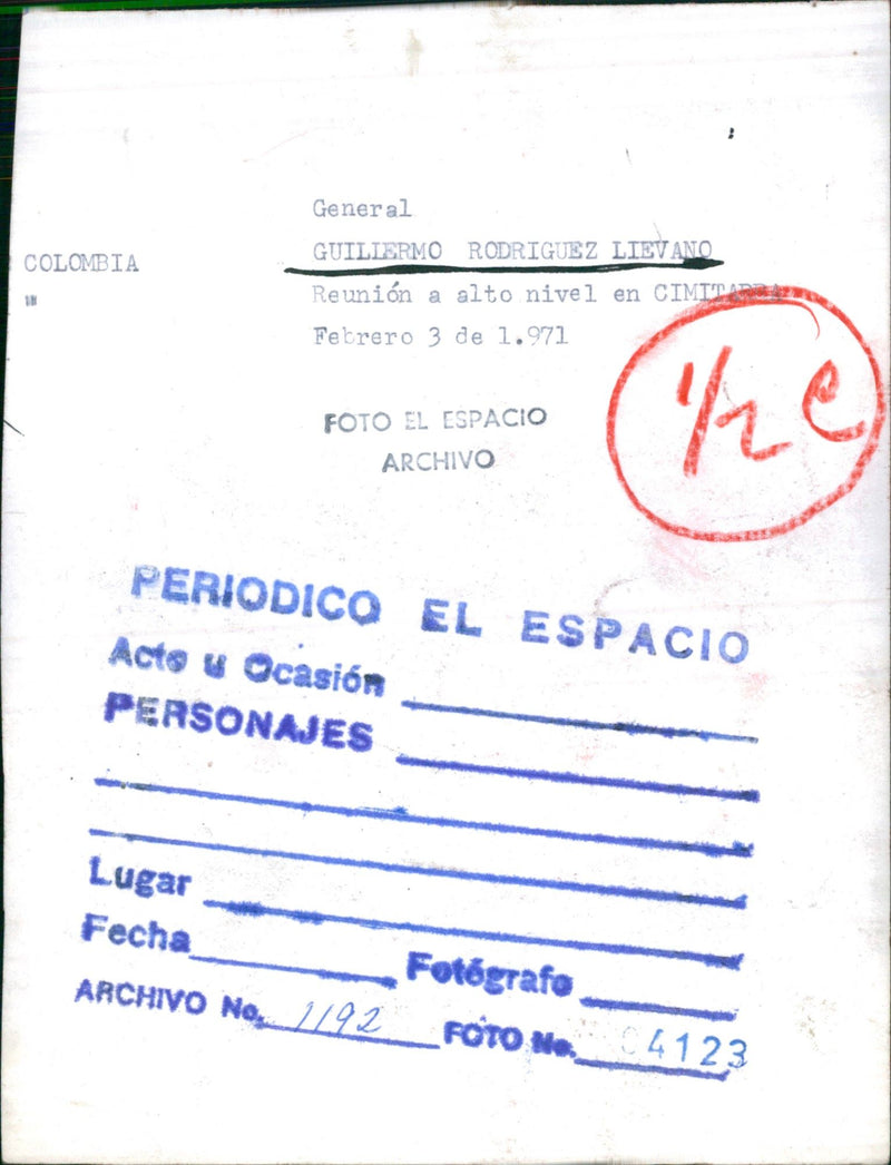 General Guillermo Rodriguez Lievano - Vintage Photograph
