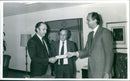 Luis Fernando Londoño Capurro right, Alvaro Araújo Noguera left - Vintage Photograph
