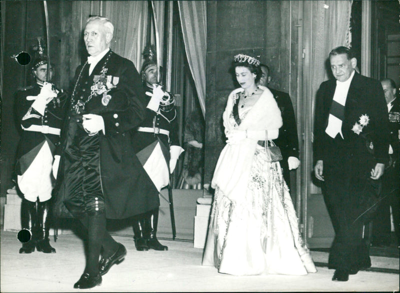 Queen of England in Paris - Vintage Photograph